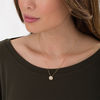 Thumbnail Image 2 of 0.25 CT. T.W. Certified Canadian Diamond Disc Pendant 10K Gold (I/I2)