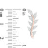 Thumbnail Image 3 of Diamond Accent Vine Crawler Earrings in Sterling Silver and 10K Rose Gold