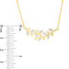 Thumbnail Image 2 of 0.065 CT. T.W. Diamond Leaf Vine Necklace in 10K Gold