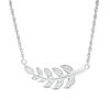 Thumbnail Image 1 of 0.067 CT. T.W. Diamond Vine Necklace in Sterling Silver