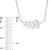 Thumbnail Image 3 of 0.067 CT. T.W. Diamond Vine Necklace in Sterling Silver