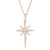 Thumbnail Image 0 of 0.115 CT. T.W. Diamond Eight-Point Star Pendant in 10K Rose Gold