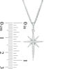 Thumbnail Image 2 of 0.115 CT. T.W. Diamond Eight-Point Star Pendant in 10K White Gold