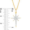 Thumbnail Image 3 of 0.115 CT. T.W. Diamond Eight-Point Star Pendant in 10K Gold