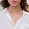 Thumbnail Image 2 of 0.065 CT. T.W. Diamond Cross Outline Pendant in 10K Rose Gold
