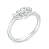 Thumbnail Image 3 of 0.115 CT. T.W. Diamond Leaf Vine Wrap Ring in Sterling Silver