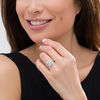 Thumbnail Image 1 of 1.00 CT. T.W. Composite Diamond Double Cushion Frame Engagement Ring in 14K White Gold