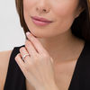 Thumbnail Image 1 of 0.70 CT. T.W. Emerald-Cut Diamond Orbit Engagement Ring in 14K White Gold