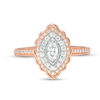 Thumbnail Image 4 of 0.50 CT. T.W. Marquise Diamond Scallop Frame Vintage-Style Engagement Ring in 14K Rose Gold