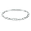 Thumbnail Image 0 of 0.09 CT. T.W. Diamond Twist Bangle in Sterling Silver