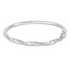 0.09 CT. T.W. Diamond Twist Bangle in Sterling Silver