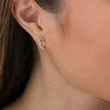 Thumbnail Image 2 of 0.18 CT. T.W. Diamond Knot Drop Earrings in 10K Rose Gold
