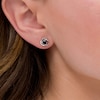 Thumbnail Image 1 of 0.45 CT. T.W. Black Diamond Solitaire Love Knot Stud Earrings in 10K White Gold