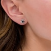 Thumbnail Image 2 of 0.45 CT. T.W. Black Diamond Solitaire Love Knot Stud Earrings in 10K White Gold