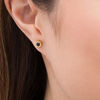 Thumbnail Image 2 of 0.23 CT. T.W. Black Diamond Bezel-Set Solitaire Vintage-Style Stud Earrings in 10K Gold