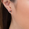 Thumbnail Image 1 of 0.69 CT. T.W. Black Diamond Bezel-Set Solitaire Vintage-Style Stud Earrings in 10K Rose Gold