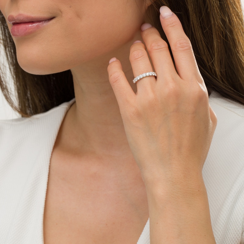 Main Image 2 of 1.00 CT. T.W. Certified Diamond Band in 14K White Gold (I/SI2)