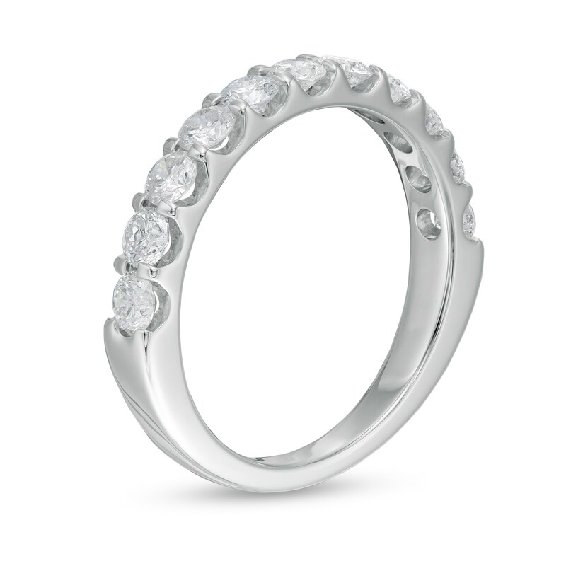 Main Image 3 of 1.00 CT. T.W. Certified Diamond Band in 14K White Gold (I/SI2)