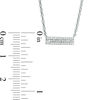 Thumbnail Image 2 of 0.115 CT. T.W. Baguette and Round Diamond Bar Necklace in Sterling Silver - 17.5"