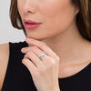 Thumbnail Image 1 of 0.95 CT. T.W. Diamond Double Row Chevron Ring in 10K White Gold