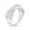 Thumbnail Image 2 of 0.95 CT. T.W. Diamond Double Row Chevron Ring in 10K White Gold