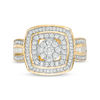 Thumbnail Image 3 of 0.69 CT. T.W. Diamond Double Cushion Frame Multi-Row Ring in 10K Gold