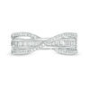 Thumbnail Image 4 of 0.37 CT. T.W. Diamond Crossover Ring in 10K White Gold