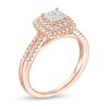 Thumbnail Image 2 of 0.50 CT. T.W. Composite Diamond Double Cushion Frame Engagement Ring in 10K Rose Gold