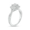 Thumbnail Image 2 of 0.50 CT. T.W. Princess-Cut Composite Diamond Double Cushion Frame Twist Engagement Ring in 10K White Gold