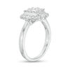 Thumbnail Image 2 of 1.00 CT. T.W. Quad Princess-Cut Diamond Scallop Frame Engagement Ring in 10K White Gold