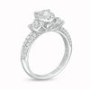Thumbnail Image 2 of 1.00 CT. T.W. Pear-Shaped Diamond Past Present Future® Frame Engagement Ring 14K White Gold