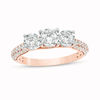 Thumbnail Image 0 of 1.00 CT. T.W. Diamond Past Present Future® Engagement Ring in 14K Rose Gold