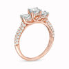 Thumbnail Image 2 of 1.00 CT. T.W. Diamond Past Present Future® Engagement Ring in 14K Rose Gold