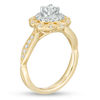 Thumbnail Image 2 of 0.50 CT. T.W. Diamond Scallop Frame Vintage-Style Engagement Ring in 10K Two-Tone Gold