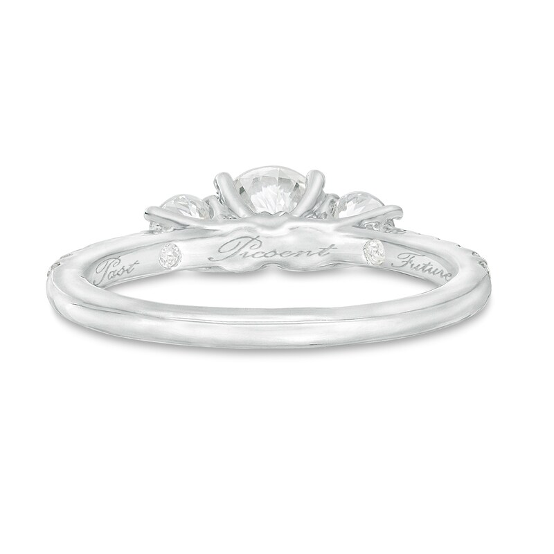Main Image 4 of 1.50 CT. T.W. Diamond Past Present Future® Bridal Set in 14K White Gold