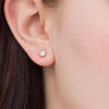 Thumbnail Image 2 of 0.085 CT. T.W. Diamond Solitaire Stud Earrings in 10K Gold