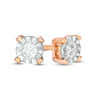 0.18 CT. T.W. Diamond Solitaire Stud Earrings in 10K Rose Gold