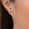 Thumbnail Image 1 of 0.23 CT. T.W. Black Diamond Bezel-Set Solitaire Stud Earrings in 10K Rose Gold