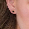 Thumbnail Image 1 of 0.69 CT. T.W. Black Diamond Bezel-Set Solitaire Stud Earrings in 10K Gold