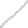 Thumbnail Image 0 of Diamond Accent Flame Bracelet in Sterling Silver - 7.5"