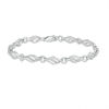 Thumbnail Image 3 of Diamond Accent Flame Bracelet in Sterling Silver - 7.5"