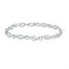 Thumbnail Image 4 of Diamond Accent Flame Bracelet in Sterling Silver - 7.5"