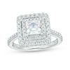Thumbnail Image 0 of Vera Wang Love Collection 1.69 CT. T.W. Certified Princess-Cut Diamond Frame Engagement Ring in 14K White Gold (I/SI2)
