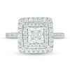 Thumbnail Image 3 of Vera Wang Love Collection 1.69 CT. T.W. Certified Princess-Cut Diamond Frame Engagement Ring in 14K White Gold (I/SI2)