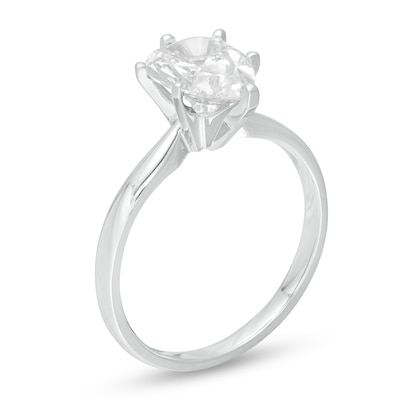 1.45 CT. Certified Pear-Shaped Diamond Solitaire Engagement Ring in 14K White Gold (I/I1)