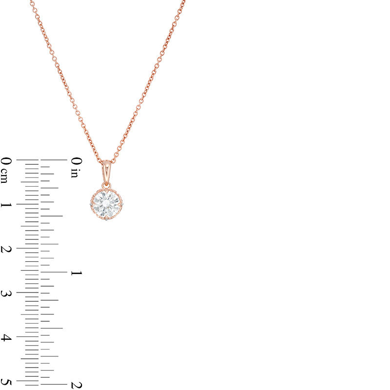 Peoples 100-Year Anniversary CT. T.W. Certified Canadian Diamond Pendant in 14K Rose Gold (I/I2