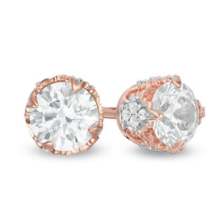 Peoples 100-Year Anniversary CT. T.W. Certified Canadian Diamond Earrings in 14K Rose Gold (I/I2