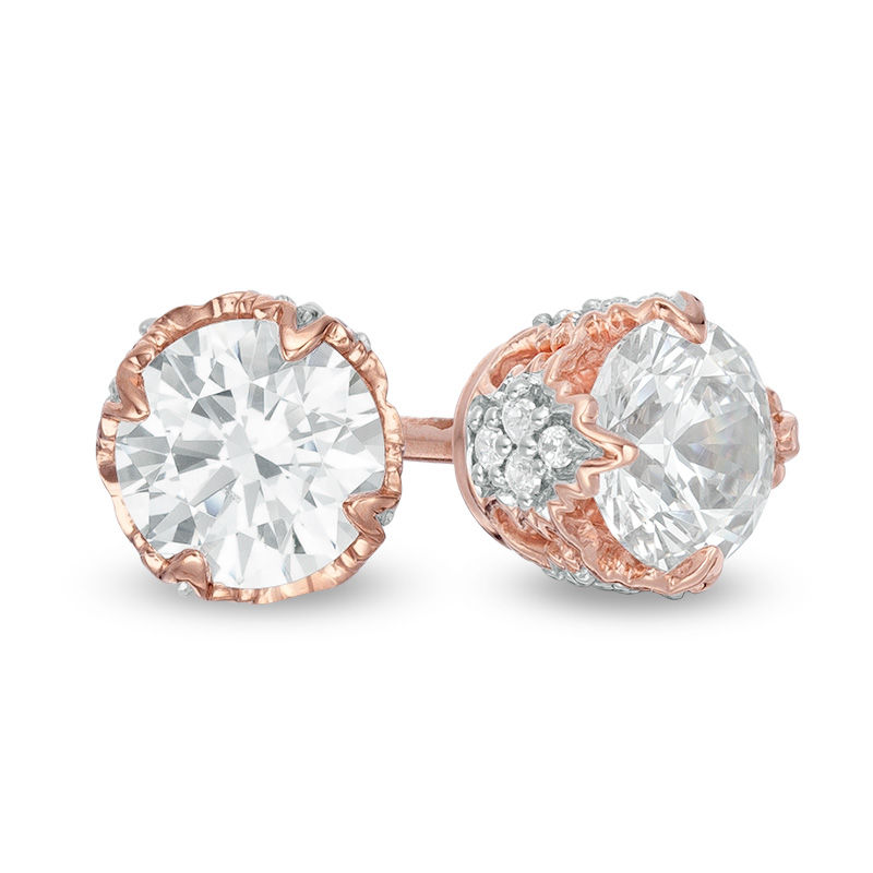 Peoples 100-Year Anniversary CT. T.W. Certified Canadian Diamond Earrings in 14K Rose Gold (I/I2)|Peoples Jewellers
