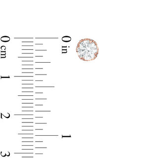 Peoples 100-Year Anniversary CT. T.W. Certified Canadian Diamond Earrings in 14K Rose Gold (I/I2
