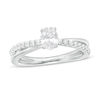 Thumbnail Image 0 of 0.70 CT. T.W. Oval Diamond Crossover Engagement Ring in 14K White Gold